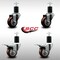 Service Caster 3'' SS Maroon Poly Swivel 1-3/4'' Expanding Stem Caster Set 2 Total Lock Brakes, 4PK SCC-SSEXTTL20S314-PPUB-MRN-2-S-2-134 - alternate 5